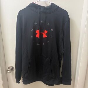 Under Armour Men's Black Sweater with salmon Logo